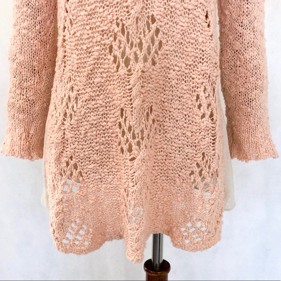 Anthropologie Knitted & Knotted Peach Sweater - Picture 4 of 8